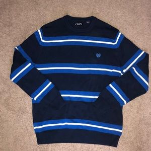 CHAPS RALPH LAUREN Men’s Blue sweaterwhite stripes